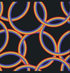 Seamless Pattern Of Rainbow Circles Lgbt Support