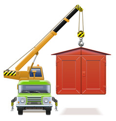 Automobile Garage With Crane Truck