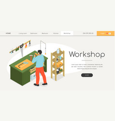 Carpentry Workshop Room - Modern Isometric Web