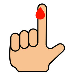 Blood On Finger Icon White Background People