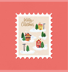 Christmas City Snow Postal Stamp