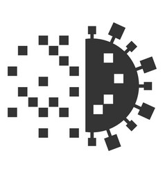 Digital Virus Construction Icon