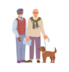 Happy Old People Fashionable Senior Males