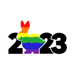 Logo 2023 With Rabbit And Rainbow Flag Lgbtq