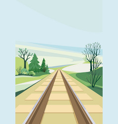 Railroad In Spring Season