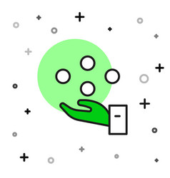 Filled Outline Juggling Ball Icon Isolated