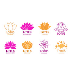 Lotus Flower Emblem Water Lily Blossom Label