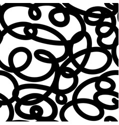 Seamless Pattern With Abstract Free Doodle Wavy