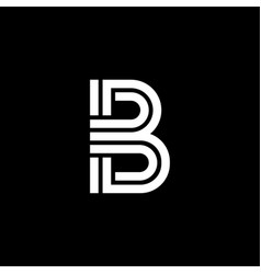 Triple Double Line Letter Logotype B