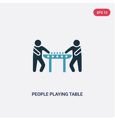 Two Color People Playing Table Football Icon From