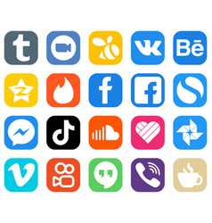 All In One Social Media Icon Set 20 Icons