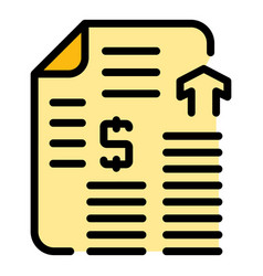 Result Money Document Icon Flat