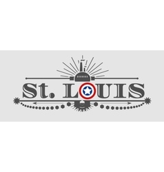 St Louis City Name With Flag Colors