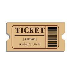 Cinema Retro Ticket With Barcode Movie Ticket