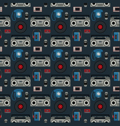 Seamless Pattern Retro Objects From The Eighties