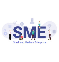 Sme Small And Medium Enterprise Concept With Big