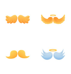 Angel Symbol Icons Set Cartoon Various