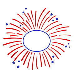 Editable Center Fireworks Stroke