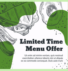 Limited Time Menu Offer Restaurant Or Cafe Shop