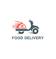 Scooter Delivery Food Services Logo Design