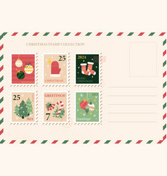 Christmas Postal Stamps Collection Letter