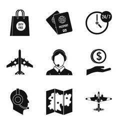 Dispatcher Icons Set Simple Style