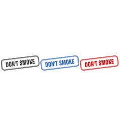 Dont Smoke Square Isolated Sign Set Smoke