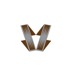 Letter M Logo Coat Ribbon Design