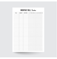 Monthly Bill Tracker