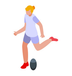 Rugby Player Shot Icon Isometric School