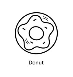 Donut Outline Icon Design Bak