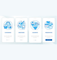 Food Additives Blue Onboarding Mobile App Screen