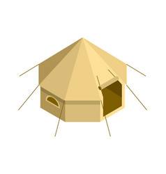 Isometric Safari Tent Composition