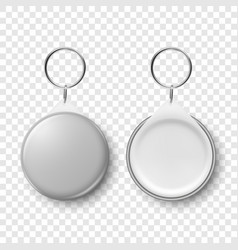 3d Realistic Grey Blank Round Button Badge