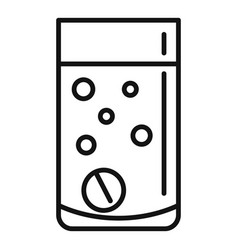 Aspirine Glass Pill Icon Outline Seasonal