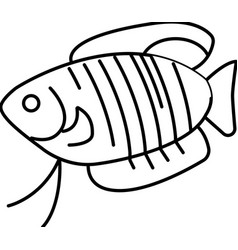 Gourami Fish Line Icon