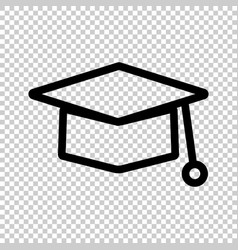 Graduation Cap Icon Isolated On Transparent