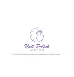 Nail Polish Logo Design For Nail Art Studio With