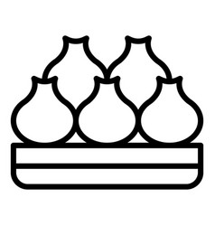 Taiwan Baozi Icon Outline Bun Food