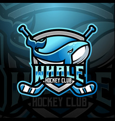 Whale Mascot Hockey Team Logo Design With Modern