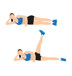 Woman Doing Lying Side Hip Abduction Exercise