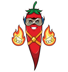 Chili Pepper Superhero Mascot