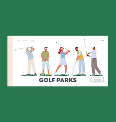 Golf Parks Landing Page Template Men And Women