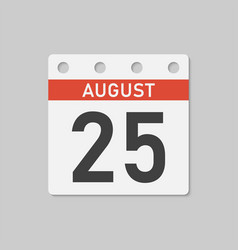 Icon Page Calendar Day - 25 August