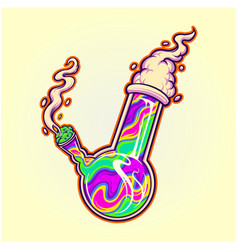 Trippy Glass Bong Weed Smoke