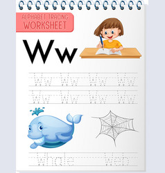 Alphabet Tracing Worksheet With Letter W