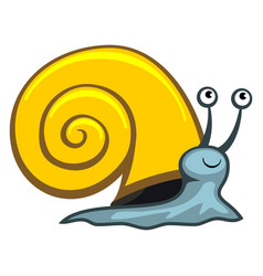 Funny Snail Cute Cartoon Slug In Shell