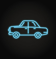 Retro Soviet Car Neon Icon