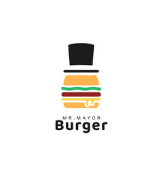 City Mayor Burger Restaurant Logo