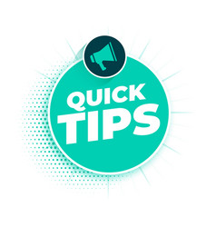 Quick Tips Advice With Megaphone On White